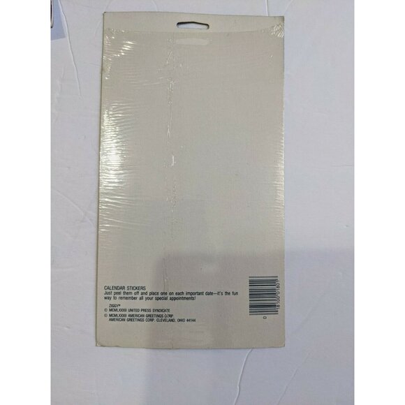 American Greetings Vintage 1982 Ziggy Calendar Stickers 3 Sheets 45 Total NOS - Picture 4 of 6